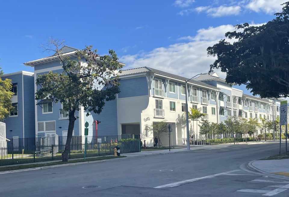 Father Marquess-Barry Apartments sit across the street from the Courtside Family Apartments in the historic city of Overtown at 301 NorthWest 17th Street in downtown, Miami.