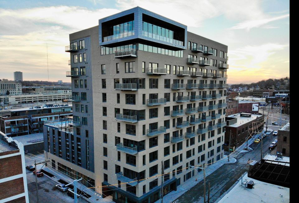 12-story luxury apartment building built by Prescient in Kansas City