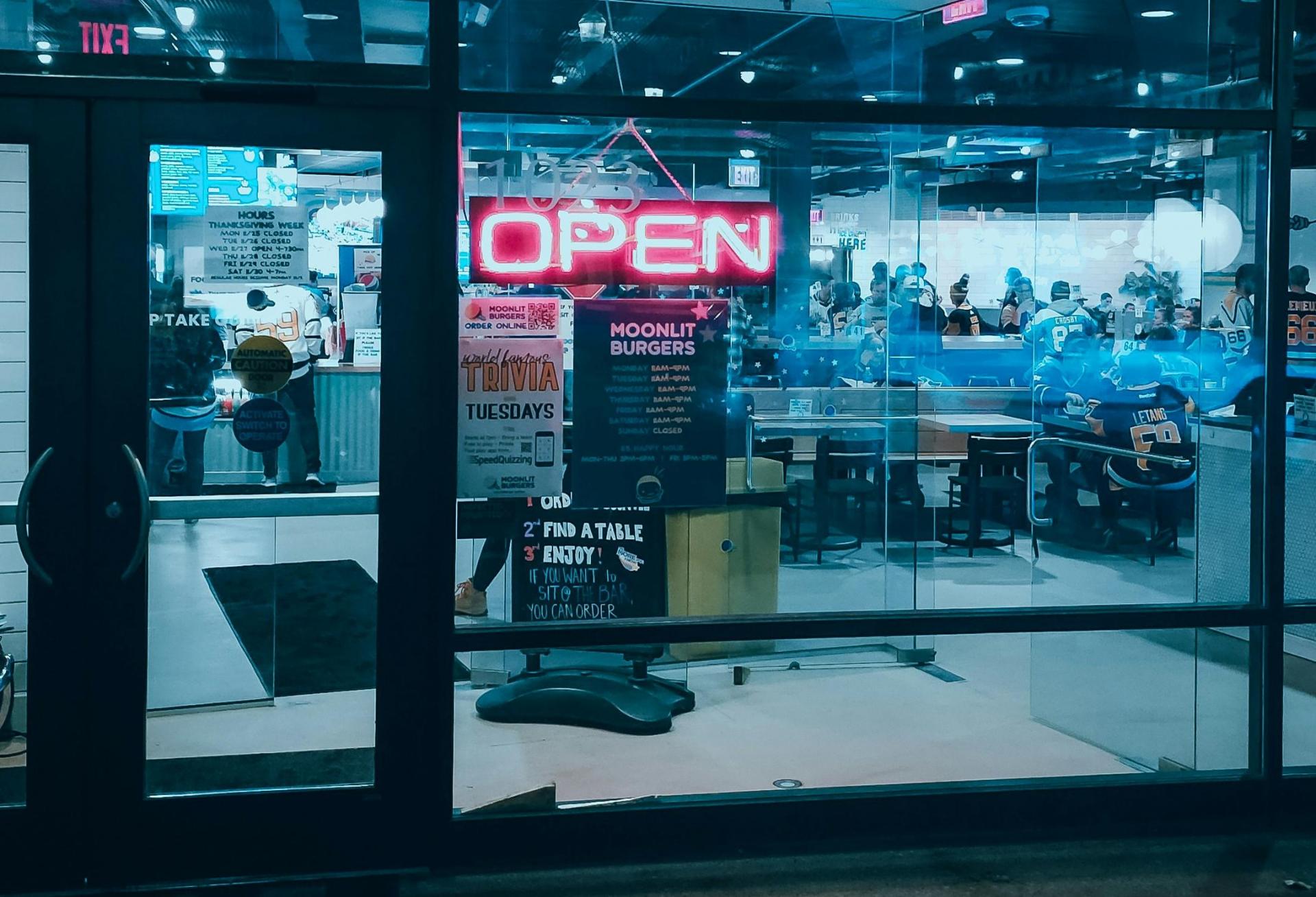 Open Sign Retail Store