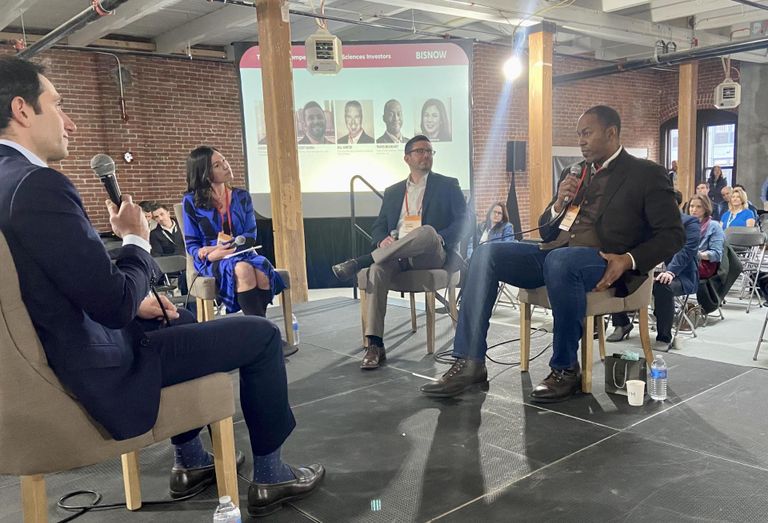 Breakthrough Properties' Aaron Kazam, Mintz's Jennifer Kiely, UBS' Scott Burns and JLL's Travis McCready.