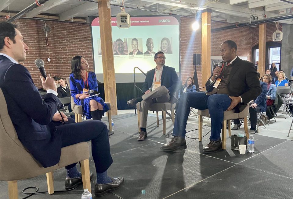 Breakthrough Properties' Aaron Kazam, Mintz's Jennifer Kiely, UBS' Scott Burns and JLL's Travis McCready.