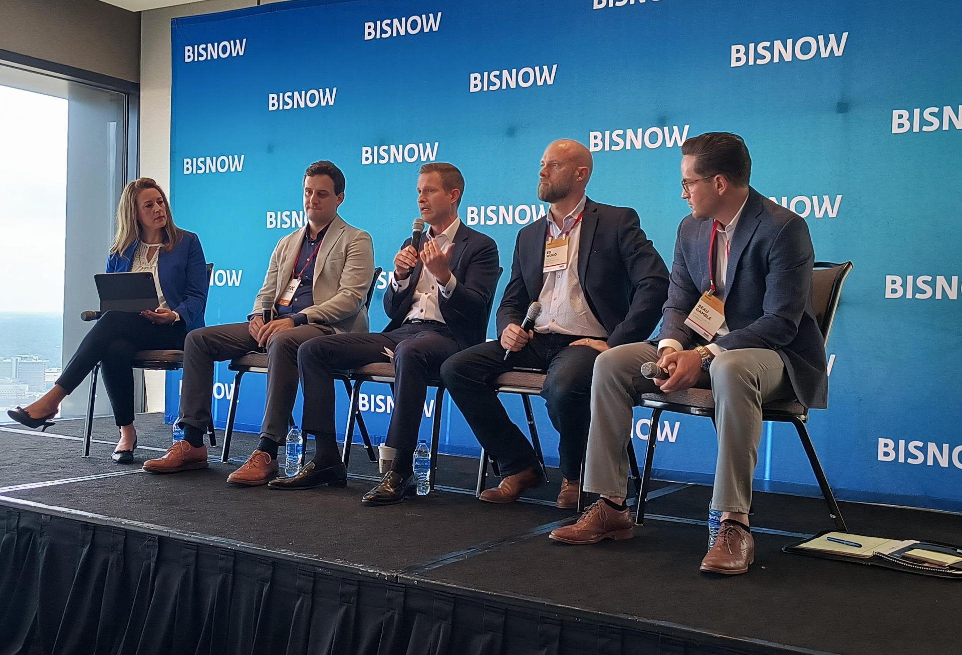 Colorado BioScience Association’s Elyse Blazevich, PMB’s Ben Rosenfeld, CBRE’s Chris Bodnar, CoBuild Construction Services’ Ed Wood, Dean Callan & Company’s Beau Gamble