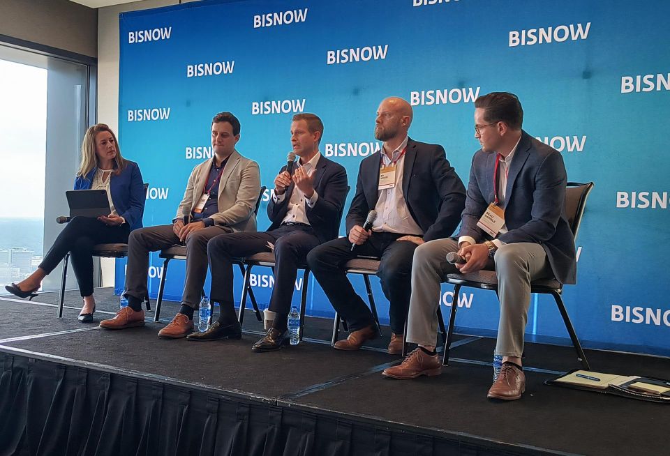 Colorado BioScience Association’s Elyse Blazevich, PMB’s Ben Rosenfeld, CBRE’s Chris Bodnar, CoBuild Construction Services’ Ed Wood, Dean Callan & Company’s Beau Gamble
