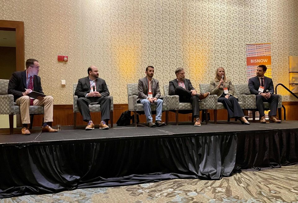 Vicinity Energy's Rick Smith, Congress Group's James Apodaca, National Grid's Kevin Silveira, CodeGreen Sustainability's Sam Mason, The Davis Cos.' Gretchen McGill and Suffolk Design's Michael Swenson.