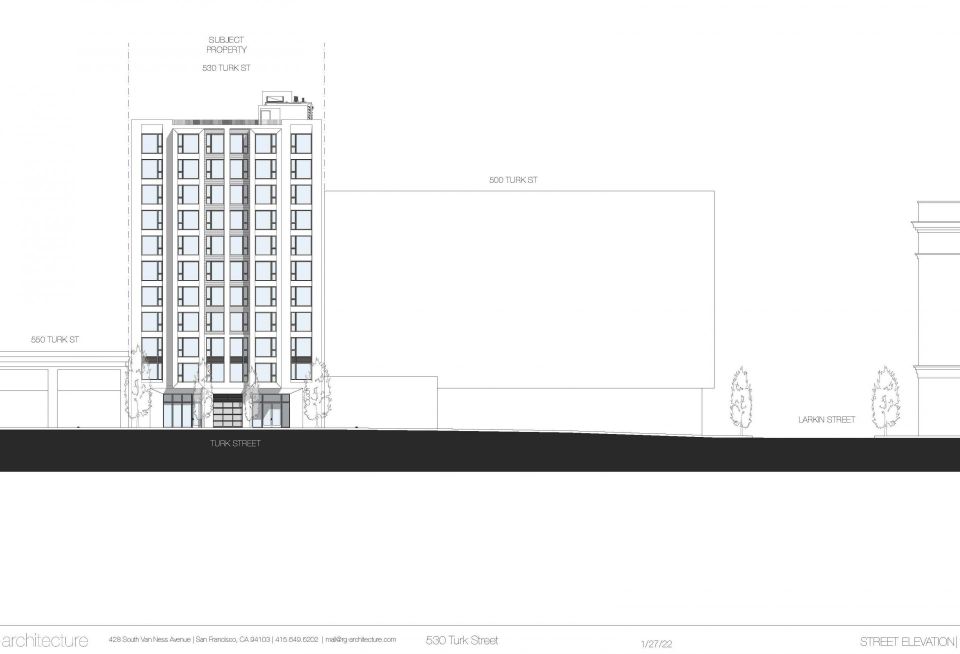 Concept art of 530 Turk Street from JS Sullivan, by RG-Architecture