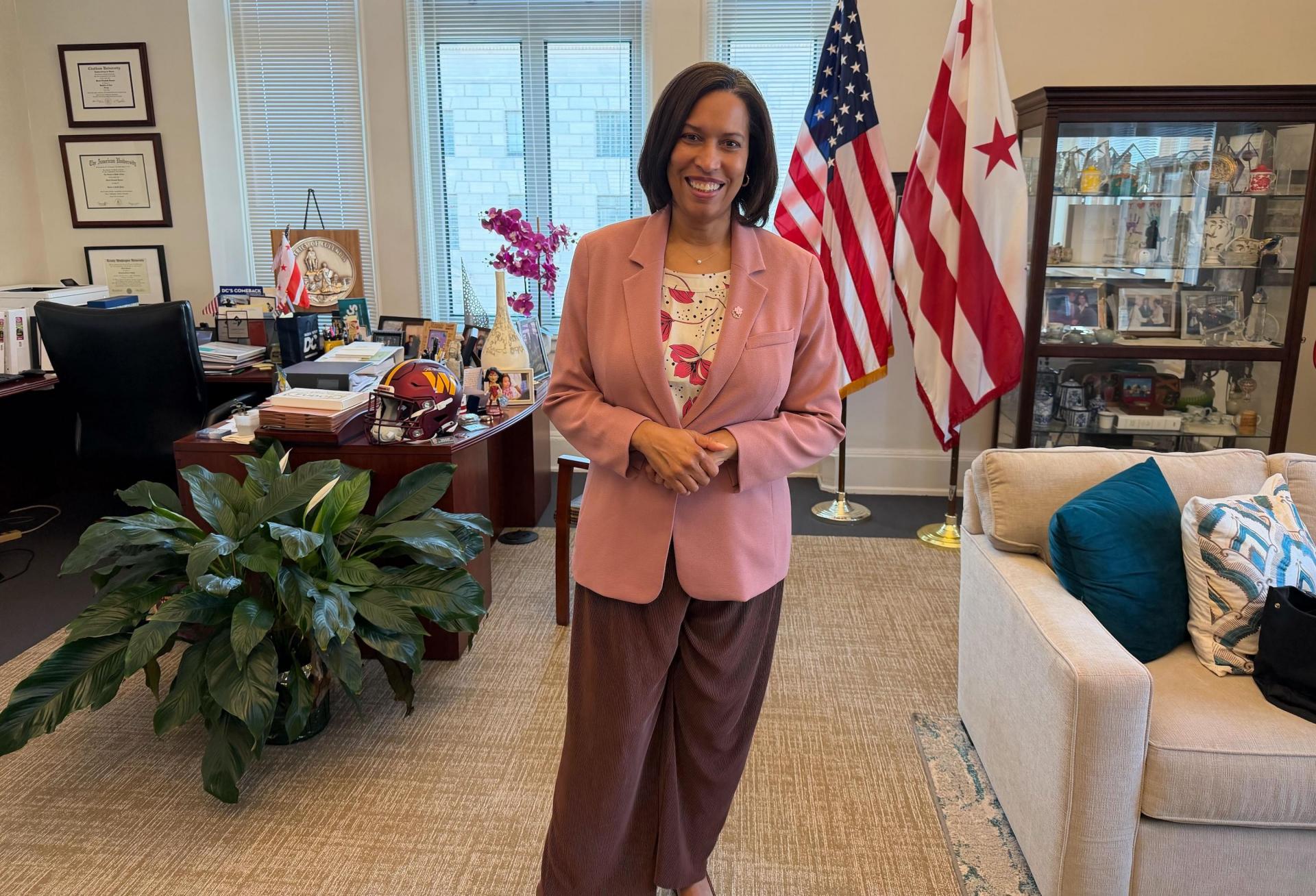 Mayor Muriel Bowser, photographed March 26 in her office at the Wilson Building.
