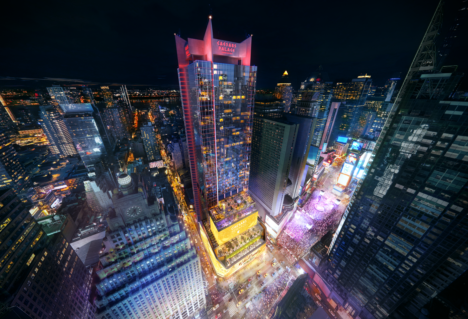 A rendering of SL Green, Caesars Entertainment and Roc Nation's casino proposal