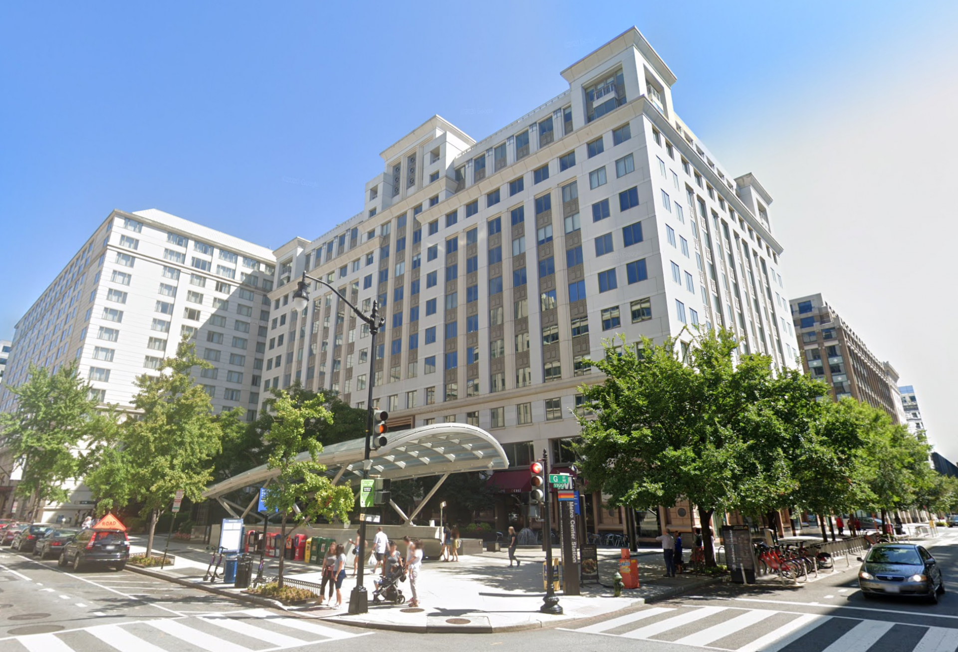The office at 700 11th St. NW, adjacent to a Metro Center Metro station entrance.