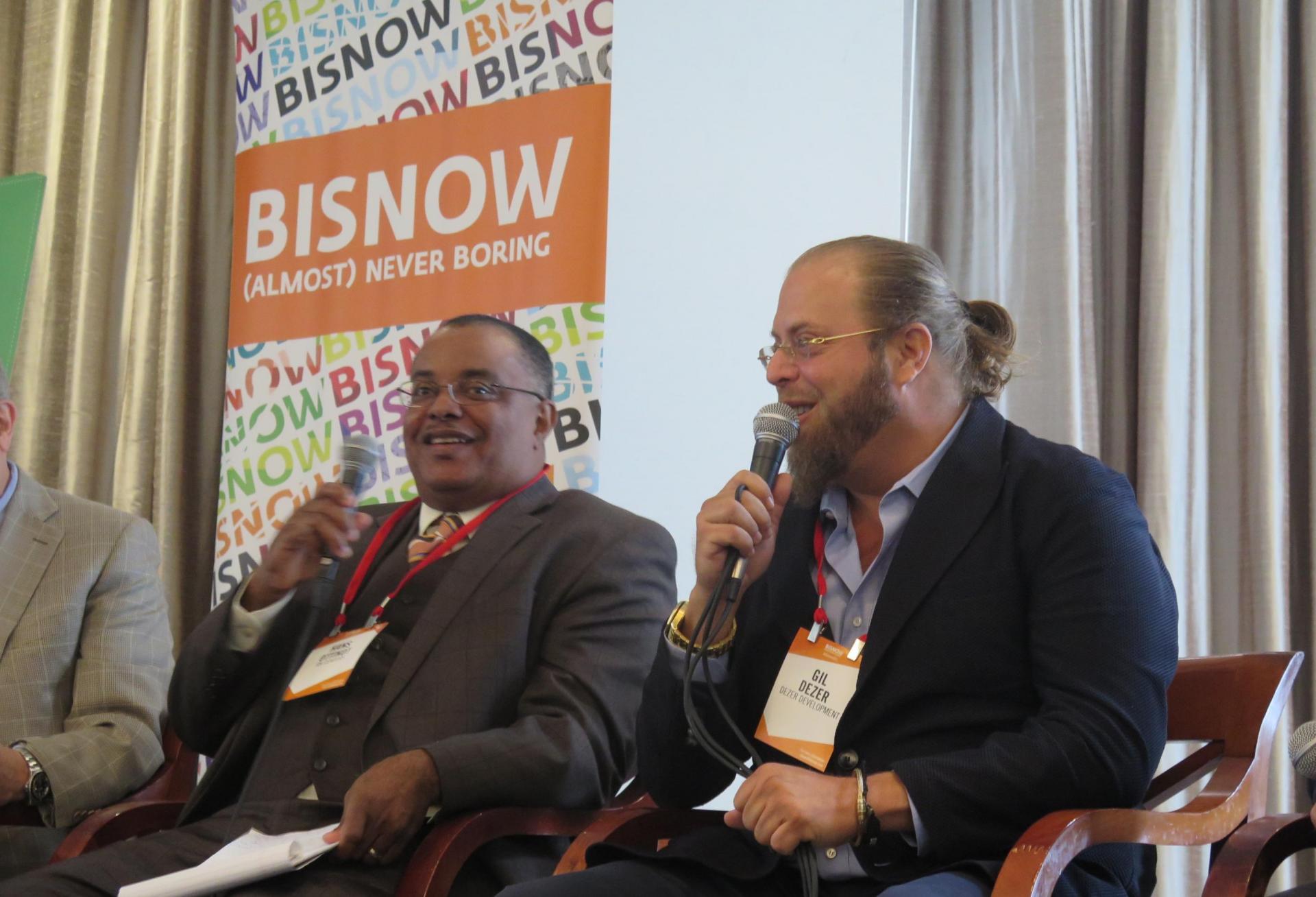 Hans Ottinot and Gil Dezer at a Bisnow event Sept.12, 2019. 