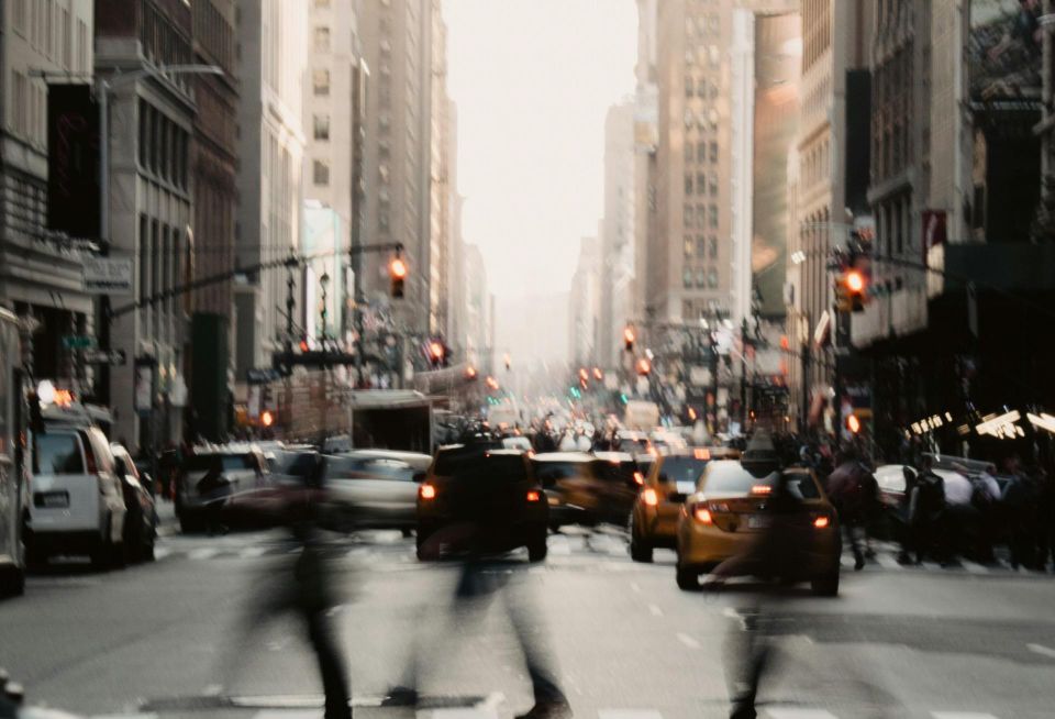 busy streets in New York City