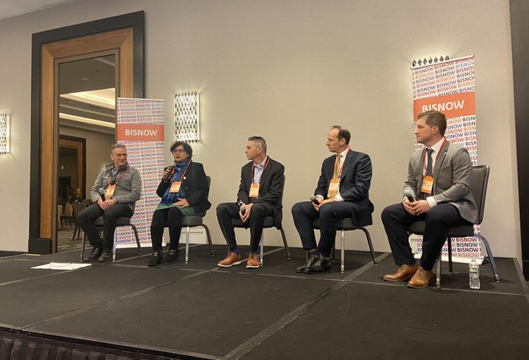 Ci-Design's Matthew Juros, City of Cambridge's Iram Farooq, AKF Group's Paul Shapiro, Takeda's Chad Friesz and King Street Properties' Brian Grisaru.