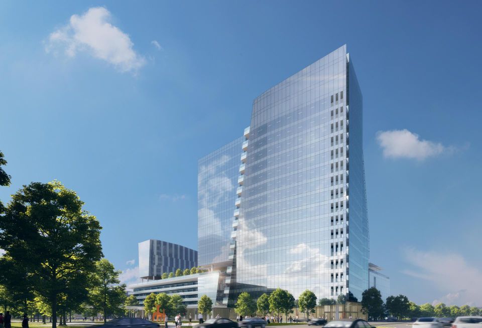 A rendering of The Tower at HALL Park