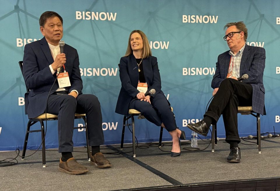 Speakers on the panel at Bisnow's 2026 Houston Master Planned Communities event.
