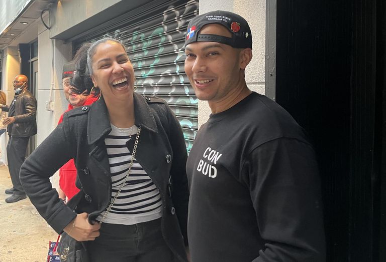 Coss Marte, CEO and founder of dispensary Con Bud, at the store's grand opening on Oct. 19, 2023.