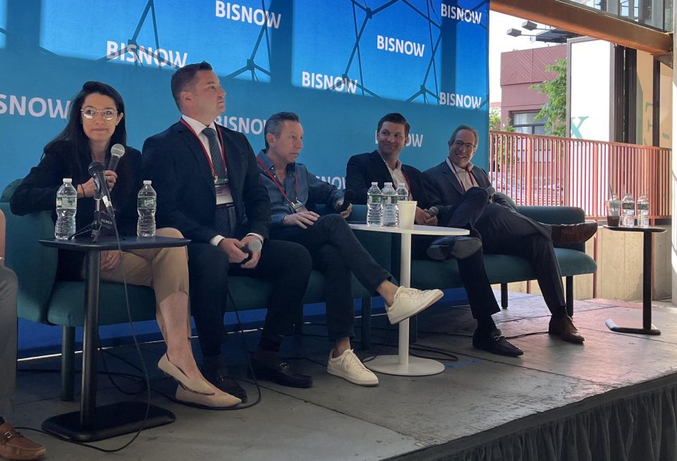 Domain Cos.' Madeleine Roy, Rybak Development's Sergey Rybak, Witkoff Group's Scott Alter, Meridian Capital Group's James Murad and Brown Harris Stevens Development Marketing's Stephen Kliegerman.