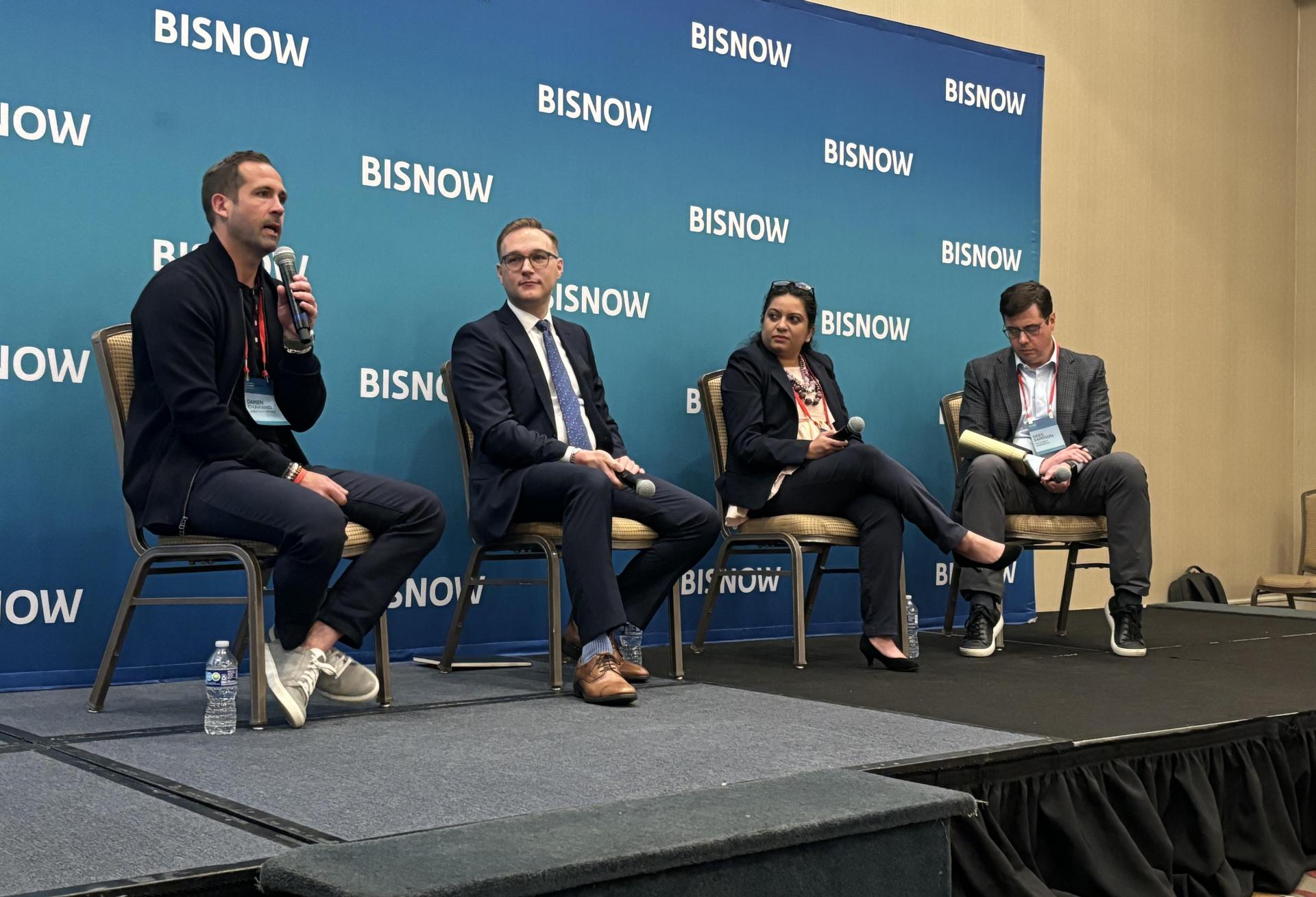 Mark Development's Damien Chaviano, Executive Office of Housing and Livable Communities' Eric Shupin, Town of Lexington's Sandhya Iyer and Sullivan & Worcester's Gregory Sampson.
