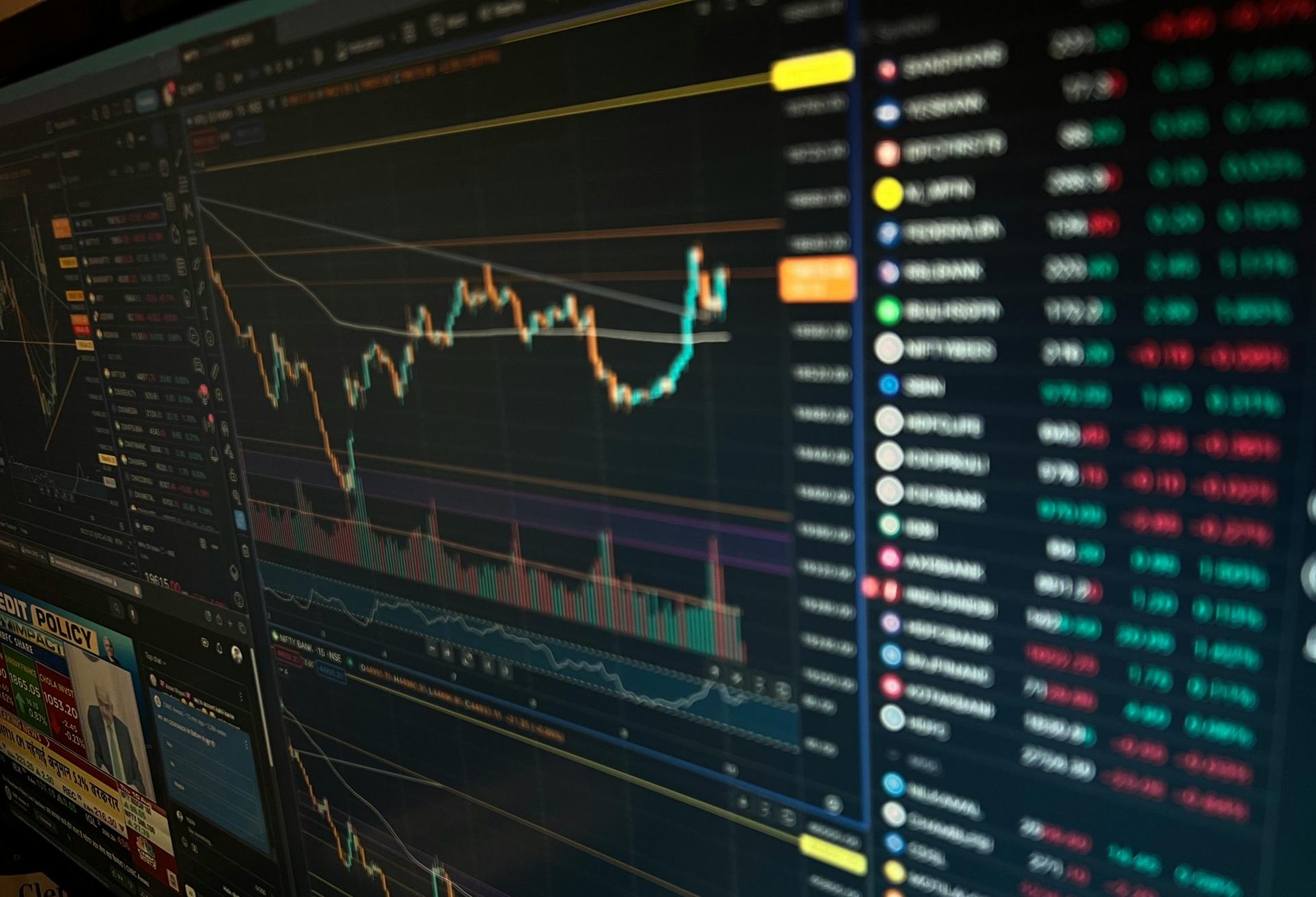 Stock ticker stock market market chart