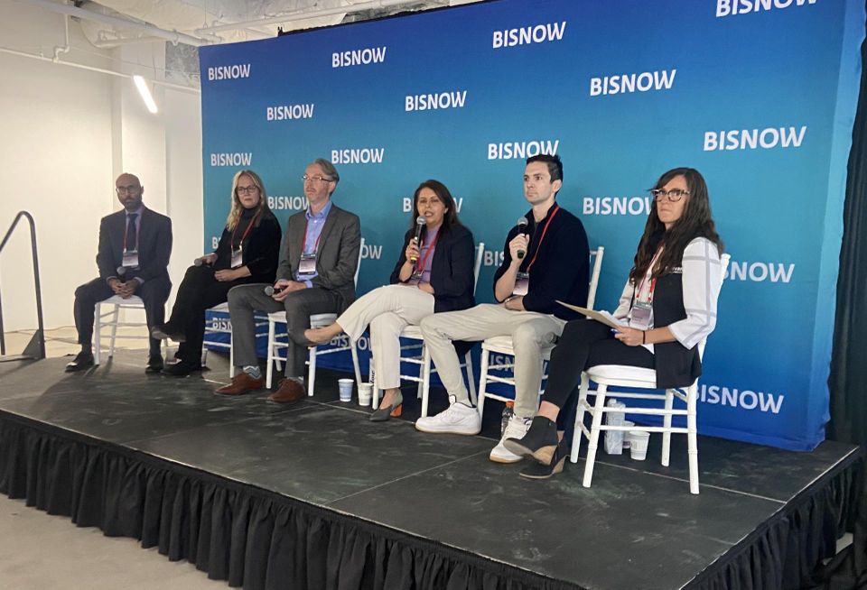 Neighborhood Property Group's Dimpesh Darjee, Lendlease's Amanda Kaminsky, Massachusetts Clean Energy Center's Peter McPhee, National Grid's Reihaneh Irani-Famili, REMAP's Nick Casal and Sullivan & Worcester's Jennifer Schultz