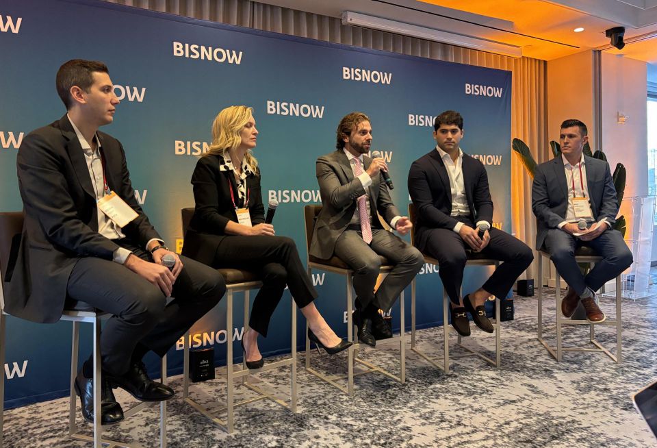 PCCP's Brian Haber, BGO's Abbe Franchot Borok, Walker & Dunlop's Sean Reimer, Madison Realty Capital's Samir Tejpaul, Citrin Cooperman Advisors' Eric Herburger