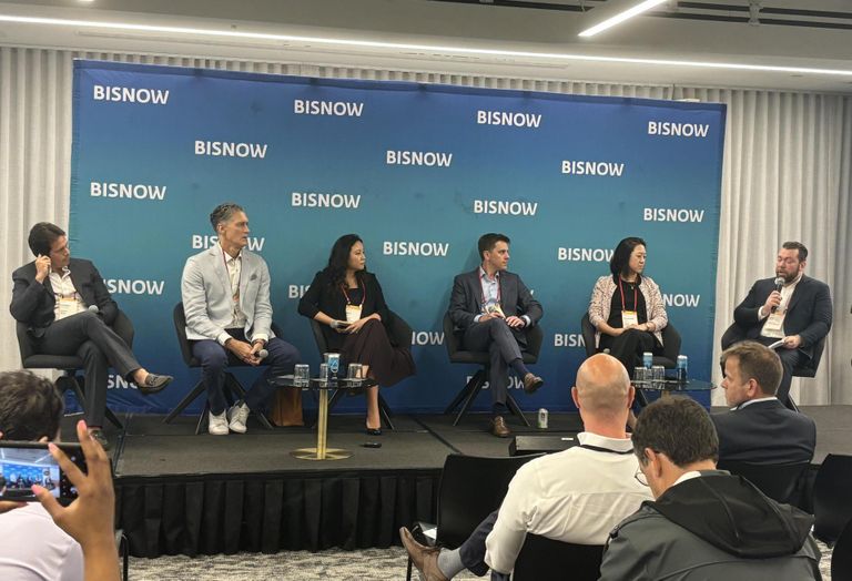 Poverni Sheikh Group's Eugene Poverni, MJ REIT's Chris Reece, Oaktree Capital Management's Katy Mao, Blackstone's Tony LaBarbera, Apollo Global Management's Catherine Chen, Adler & Stachenfeld's Ilya Leyvi