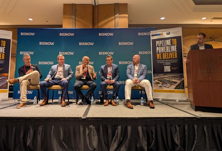 VoltaGrid’s Jason Long, Skybox’s Rob Morris, AB Energy’s Dick Kramp, Cholla Energy’s Clayton Greer, CleanArc’s Bill Thomas and Enverus Intelligence Research’s Carson Kearl speaking at Bisnow’s National DICE Power Capacity, Energy And Sustainability event, March 19th in Dallas.