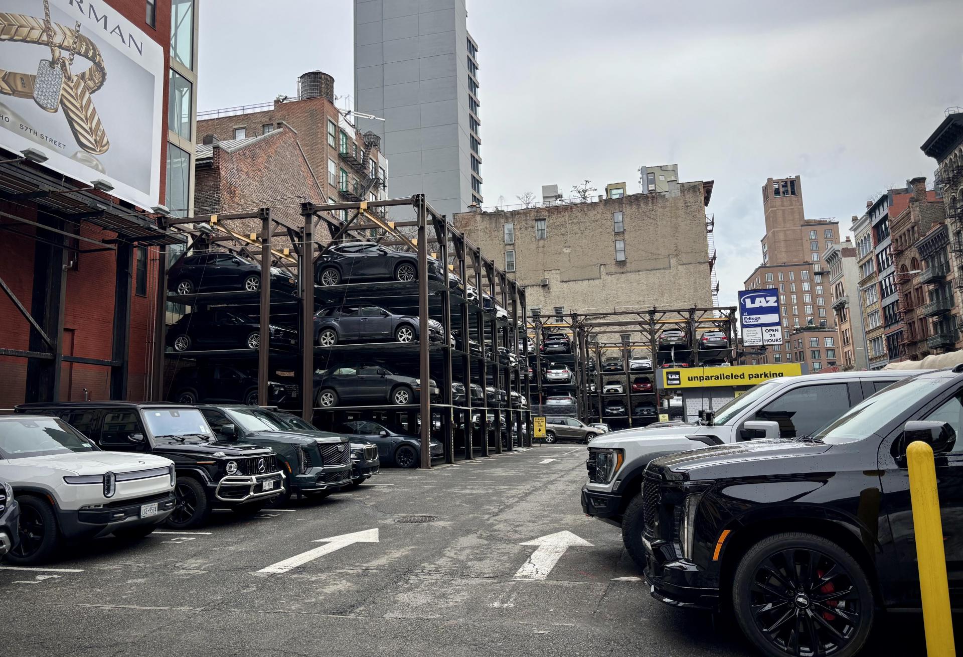 The existing parking lot at 375 Lafayette St.