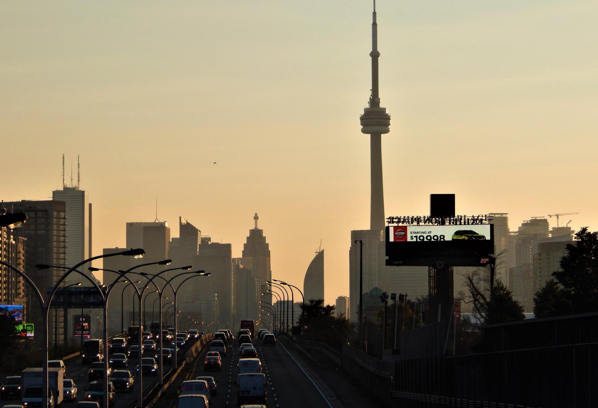 Dufferin Street bridge CN Tower