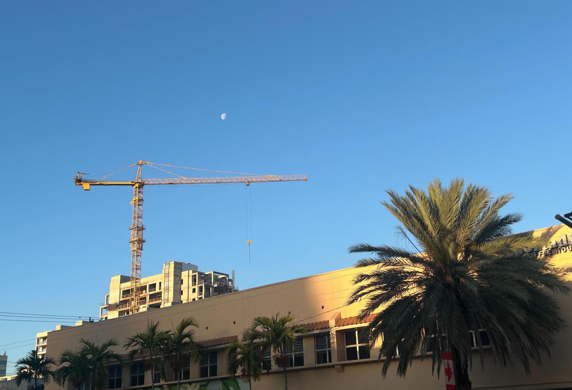 Construction - Crane in Coral Gables, South Florida