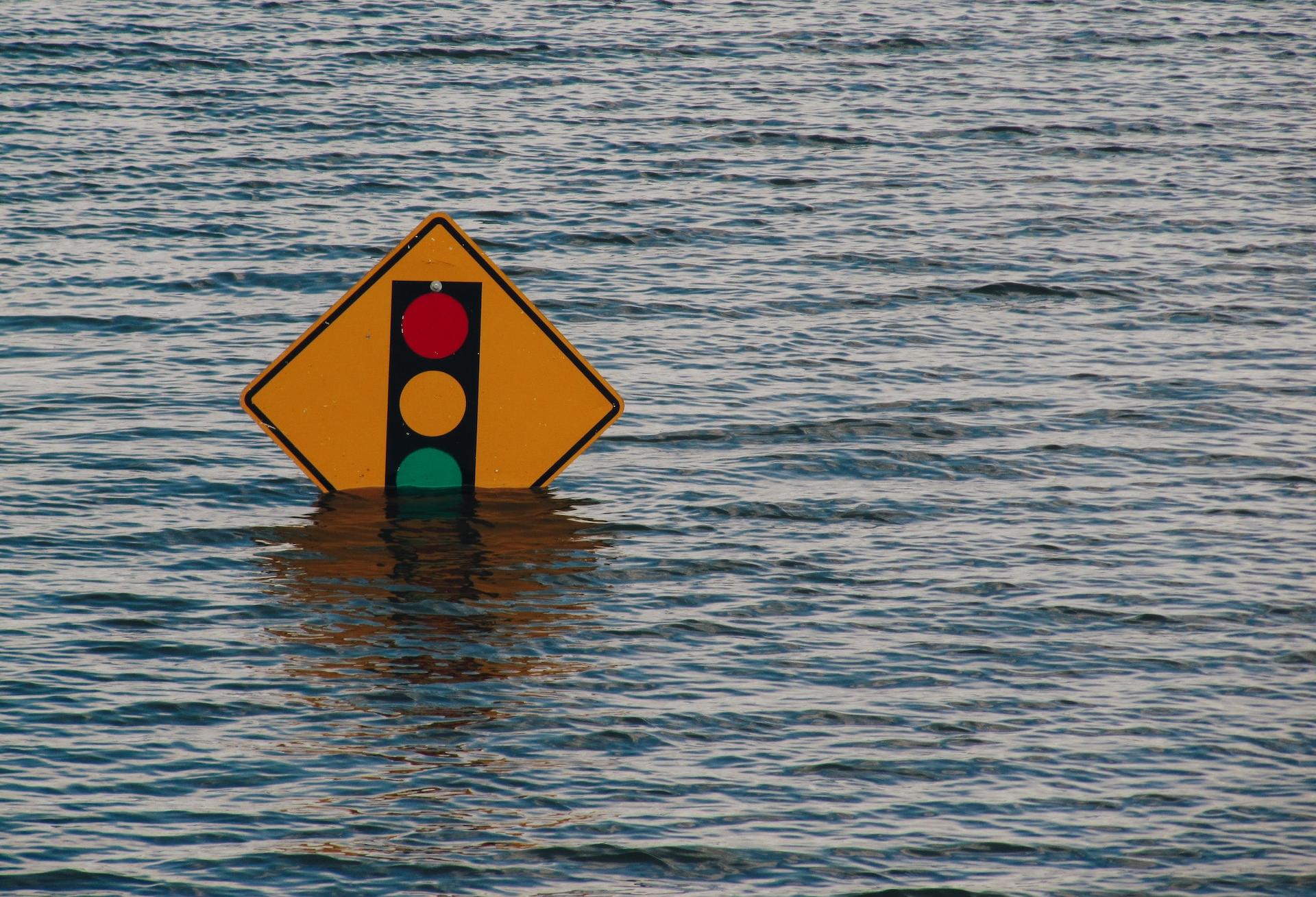 Underwater flood climate change climate crisis