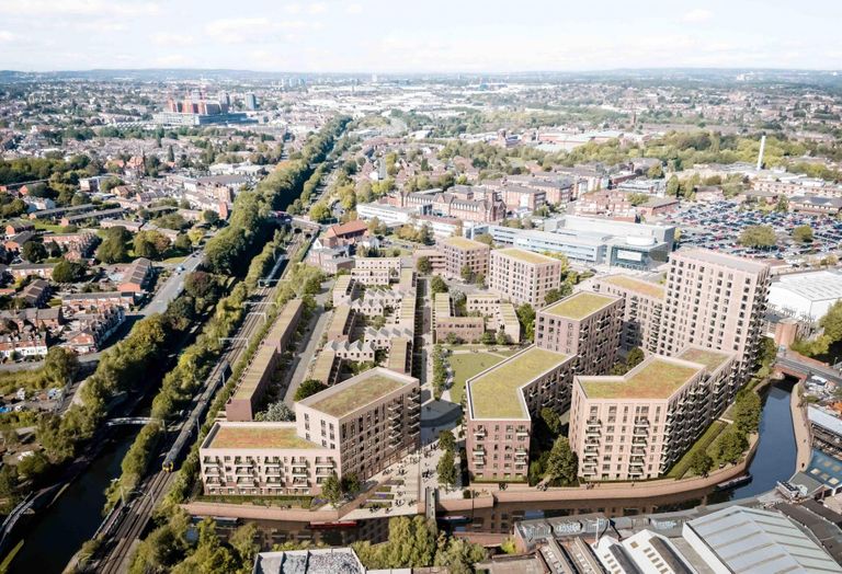 Plans to build more than 750 new homes on a derelict site on Birmingham’s Main Line Canal have been submitted to Birmingham City Council. Joint venture partners Galliard Homes and Apsley House Capital are proposing a residential-led, mixed-use scheme of 756 new homes and more than 10,000 sq ft of commercial space at the Soho Loop site.