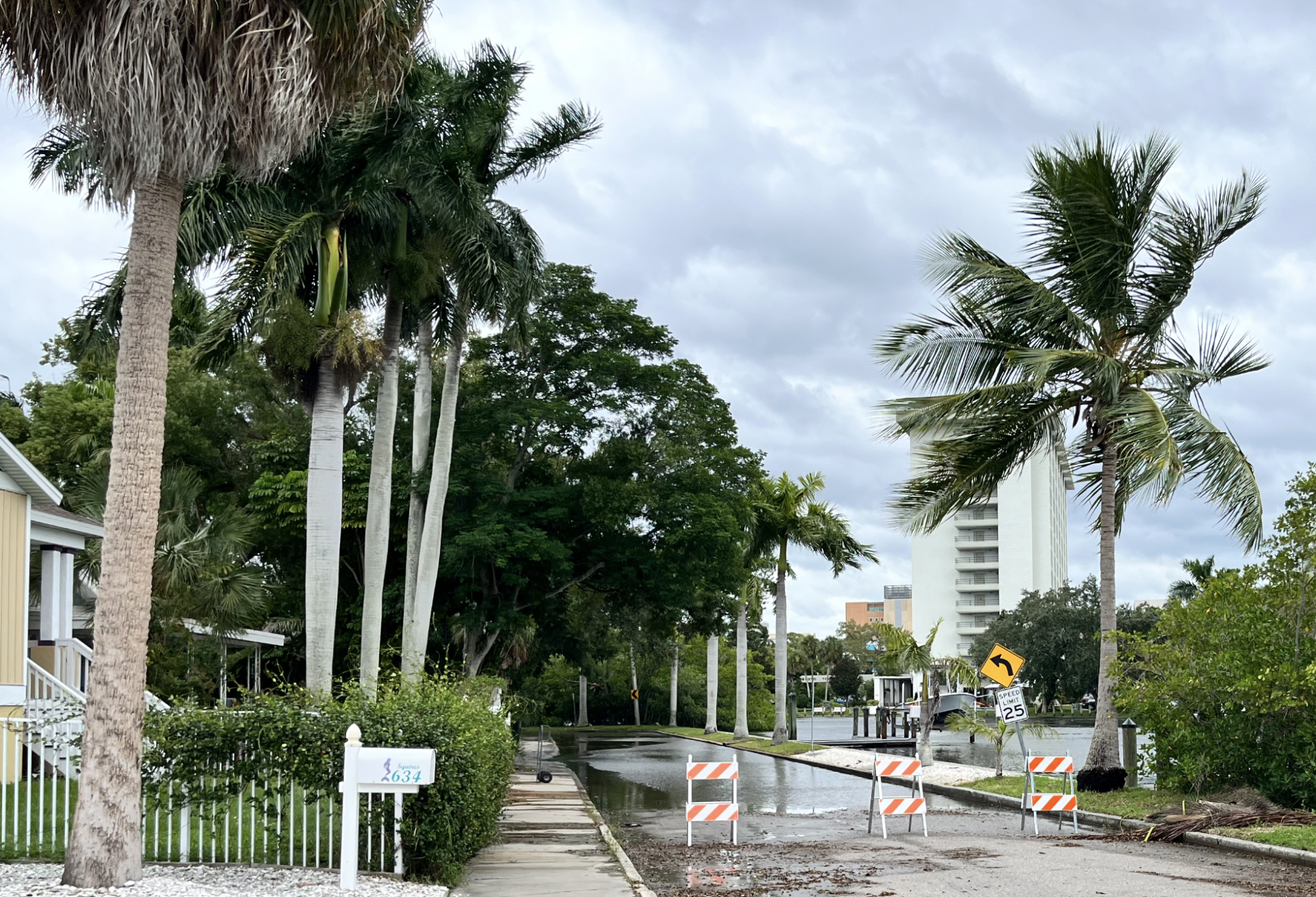 Roads in Bradenton, south of Tampa, were already flooding and closed off hours before Hurricane Helene made landfall on Sept. 26 Roads in Bradenton, south of Tampa, were already flooding hours before Hurricane Helene made landfall on Sept. 26