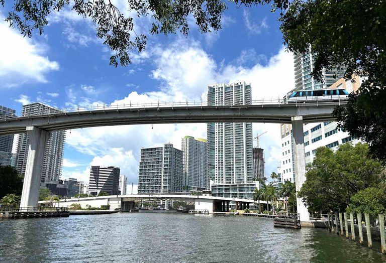 Downtown Miami Metromover Miami River Wasielewski