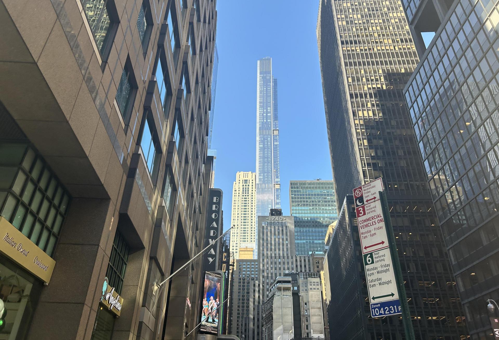 Central Park Tower seen from Avenue of the Americas