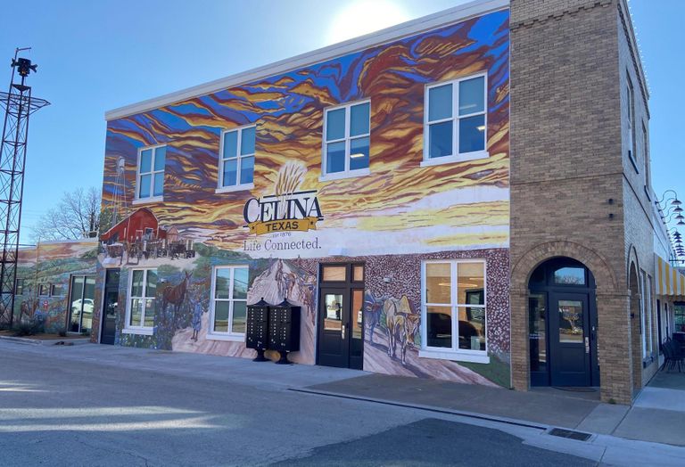 building facade with mural