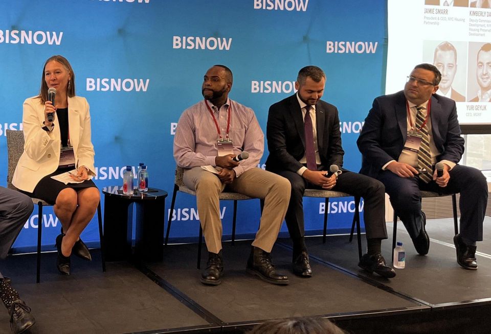 New York City Department of Housing Preservation and Development's Kimberly Darga, NYC Housing Partnership's Jamie Smarr, MGNY's Yuri Geylik and Herrick Feinstein's Brett Gottlieb