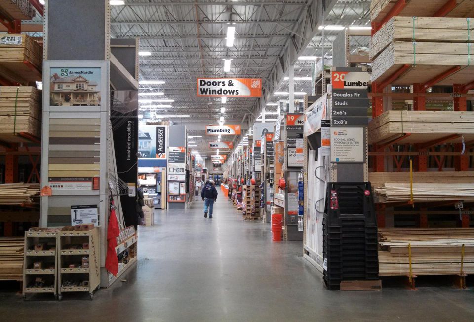 The Home Depot has trimmed its logistics network as shopping for residential building materials has slumped.