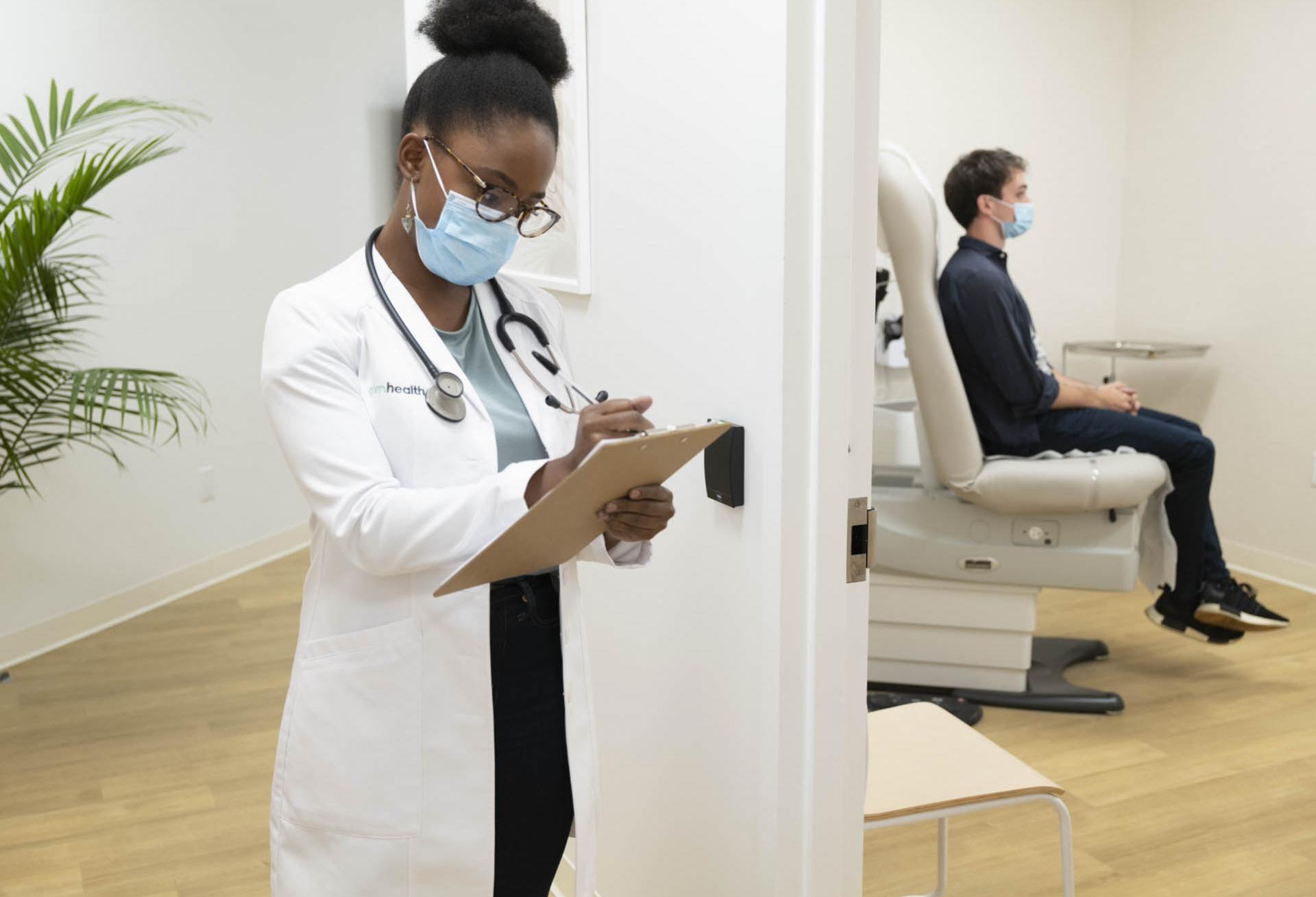 A doctor’s office at Eden Health, a telemedicine startup opening an office in New Jersey. 