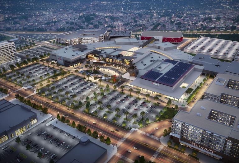 Rendering of Centennial Real Estate's MainPlace Mall in Santa Ana