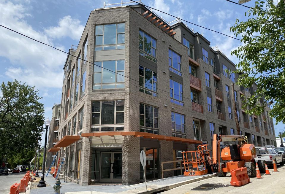 The exterior of Entwine, an affordable senior living project at 218 Vine St.