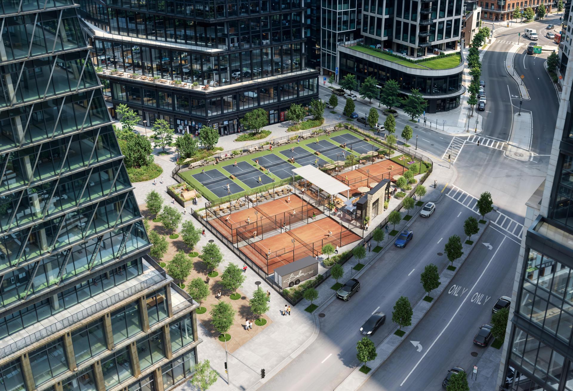 A rendering of Ballers' planned Boston Seaport location