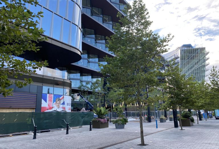 A view of office building 680 Maine Ave., The Pendry hotel and the Amaris condominiums in August 2022