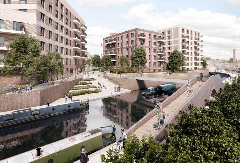 Plans to build more than 750 new homes on a derelict site on Birmingham’s Main Line Canal have been submitted to Birmingham City Council. Joint venture partners Galliard Homes and Apsley House Capital are proposing a residential-led, mixed-use scheme of 756 new homes and more than 10,000 sq ft of commercial space at the Soho Loop site.