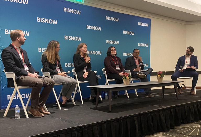 Jaros, Baum & Bolles' Charles Murphy, RWDI's Jillian Burgess, Harvard University's Jaclyn Olsen, University of Massachusetts Boston's Janna Cohen-Rosenthal, Consigli Construction Co.'s Kailash Viswanathan and Evolution Sustainability Group's Jack Robbins.