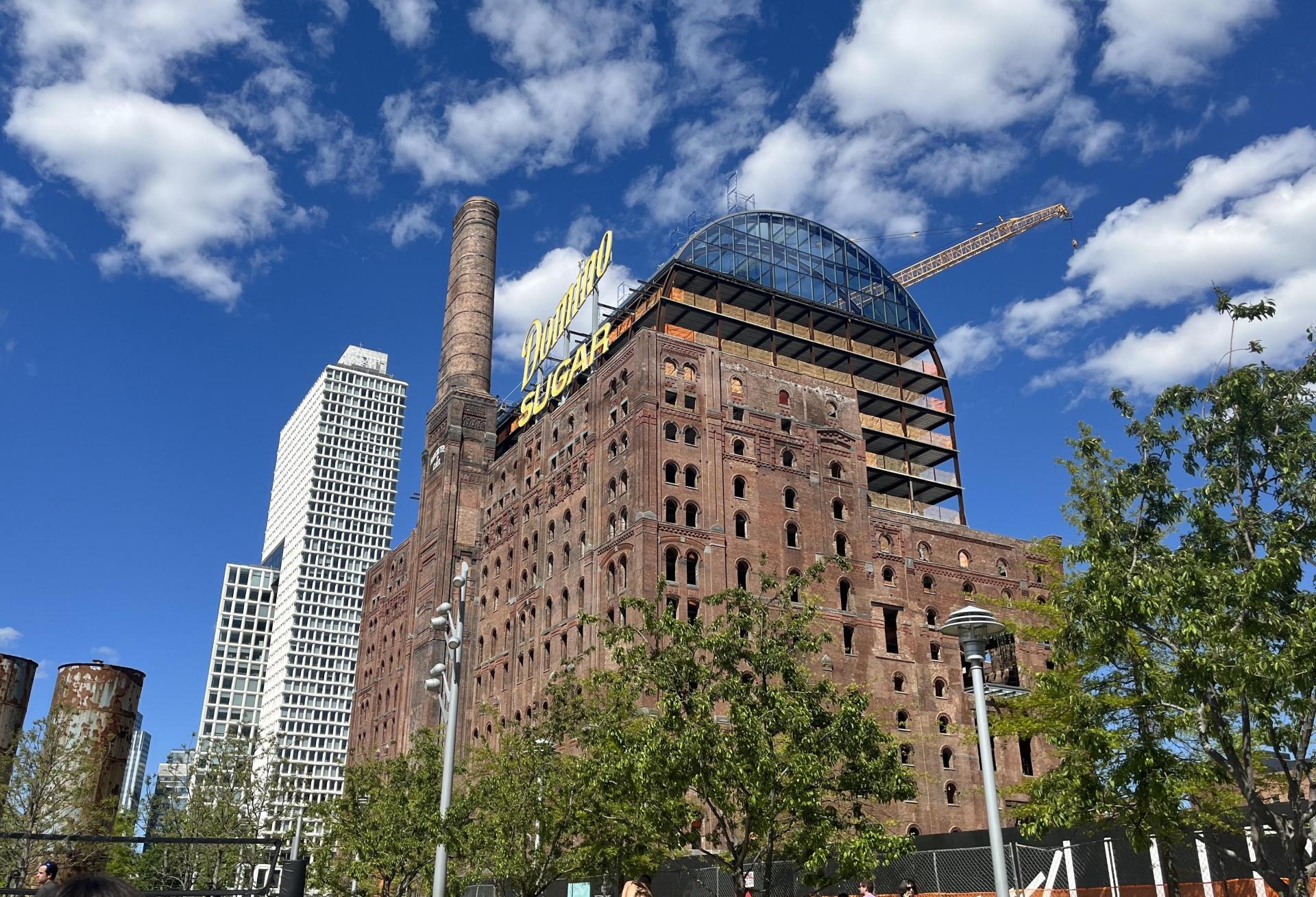 The former Domino Sugar factory under the final stages of its conversion earlier this year.