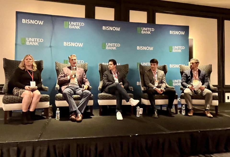 Harrington Commercial Real Estate's Terri Harrington, Chesapeake Real Estate Group's Jim Lighthizer, Poverni Sheikh Group's Eugene Poverni, Cross Street Partners' Adam Rhoades-Brown and NQGRG's Brian Flank.
