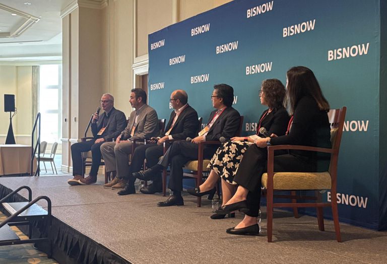 SGA's John Sullivan, HYM Investment Group's Doug Manz, Charlesgate's Todd Mikelonis, Berkeley Investment's Young Park, Chapa's Rachel Heller and NFP's Karen Knox.