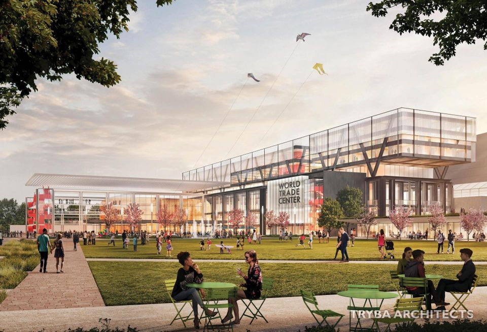A rendering of the 41-acre Fox Park redevelopment in Denver, which will include the new headquarters of World Trade Center Denver.