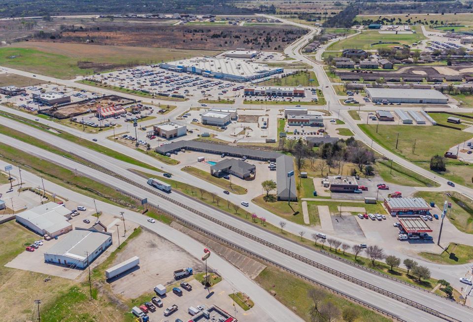 aerial of retail development