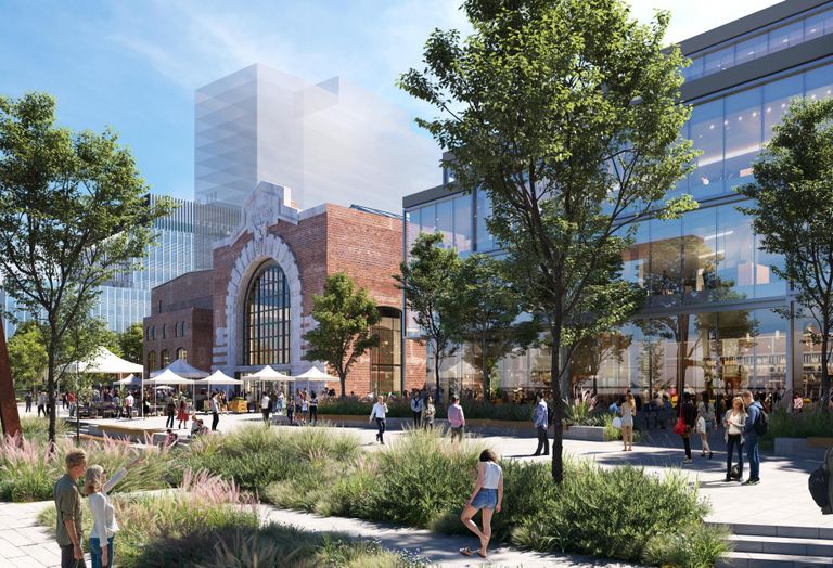 A rendering of the first phase of Hilco and Redgate's Edison power plant redevelopment.