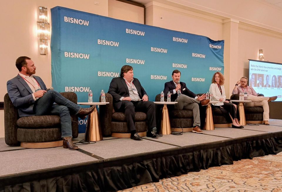 Panelists at Bisnow's Future of DFW Office event.